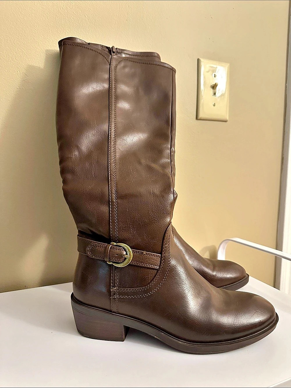 Baretraps Brown Knee-High Heeled Boots NWT